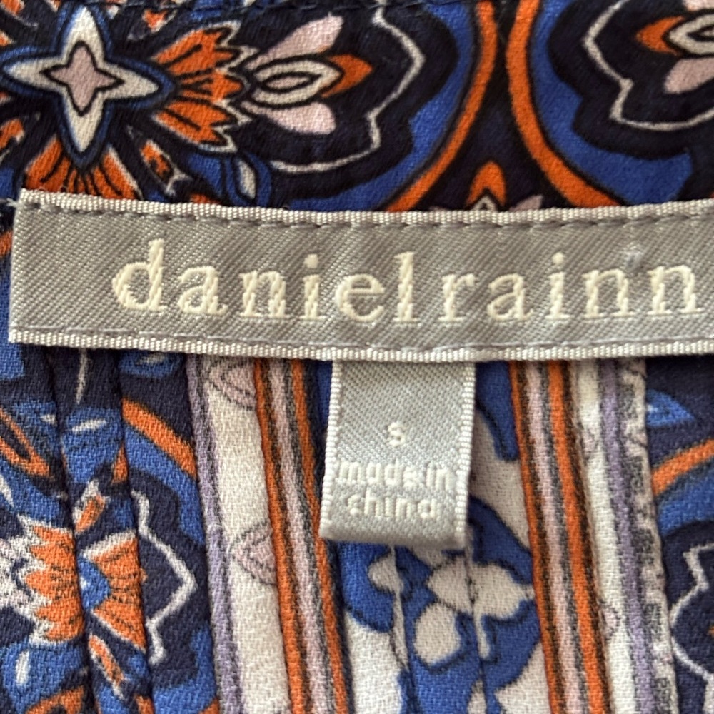 Daniel Rainn Blue & Brown Boho Patchwork Tunic - image 4